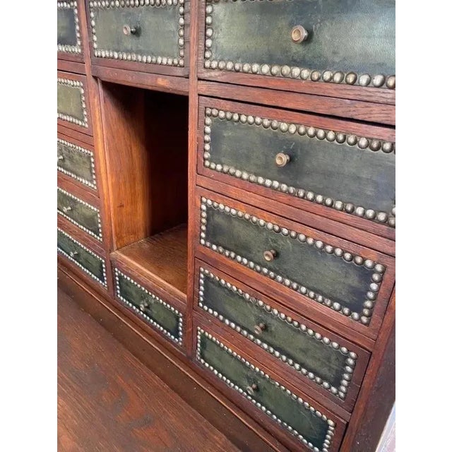 Wood 20th Century Arts and Craft Travel Cabinet Bargueno Desk, England, 1920s For Sale - Image 7 of 10