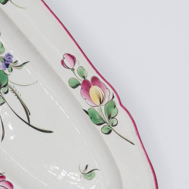 French Art Nouveau Long Oval Platter from Luneville, Early 20th Century For Sale - Image 4 of 8
