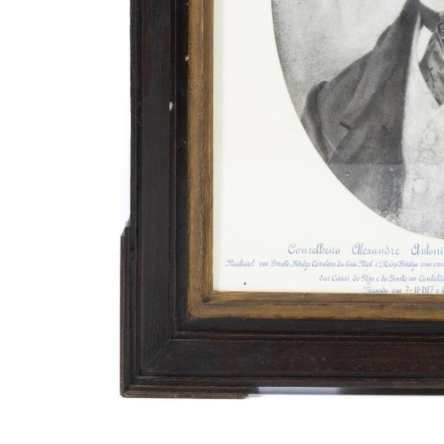 Councillor Alexandre Antonio Ribeiro De Lemos, 19th Century, Pencil Drawing on Paper For Sale - Image 3 of 6
