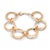 14k Yellow Gold Multi Circle 1 Inch Wide Link Bracelet For Sale - Image 4 of 5