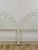 Farmhouse Pair of White Wrought Iron Twin Headboards French Country Farmhouse Whimsical For Sale - Image 3 of 13