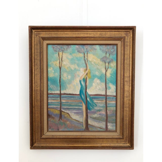 Original frame Work on canvas Golden wooden frame 66.5 x 56.6 x 3.5 cm This piece has an attribution mark, I am sure that...