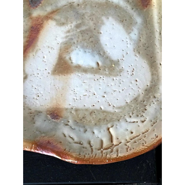 Yohen-Kin Shino Ceramic Plates by Suzuki Tomio - Set of 5 For Sale - Image 4 of 13