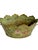 A charming vintage French tole planter featuring a softly distressed sage-green finish, delicate hand-painted floral...