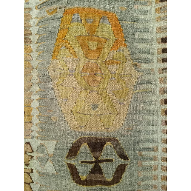 Vintage Anatolian Kilim Area Rug, Hand-Woven Wool, Geometric Design, 5' x 10' For Sale - Image 12 of 14