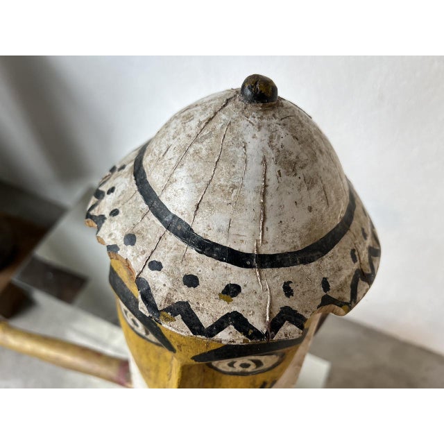 Bambara Puppet Figurine, 1950s, Paint and Wood For Sale - Image 8 of 18