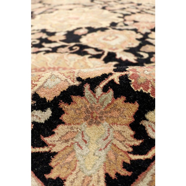 Pasargad Home Agra Black Wool Area Rug, 9' 2'' X 11'11'' For Sale - Image 4 of 5