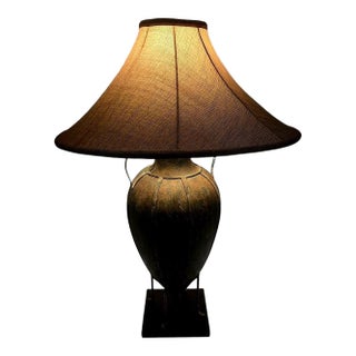 Tyndale for Frederick Cooper Gadrooned Urn Table Lamp, Bronze & Verdigris, Chicago, 1970s Style For Sale