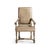 The upholstered armchair shows the elegant style of Baroque design with its tall, straight back, balanced shape, and...
