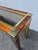 Vintage Mid Century Faux Tortoise Shell Side Console Table & Brass Lined Frame For Sale - Image 9 of 12