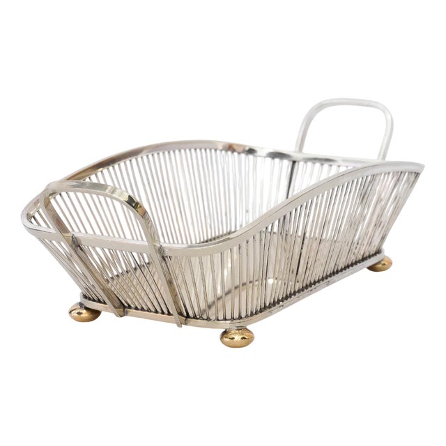 Art Deco Bread Basket Alpaca, 1920s For Sale