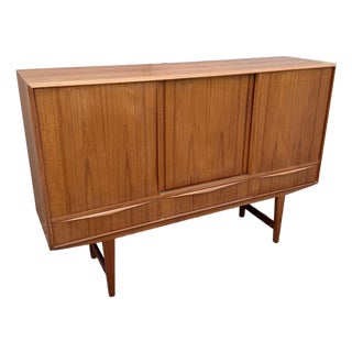 Vintage Mid Century Modern Scandinavian Teak Credenza For Sale