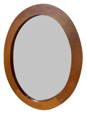 Oval Cherry Mirror, 1970s