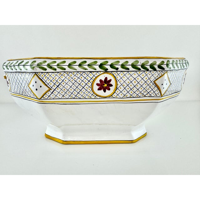 1978 Signed Hand-Painted Ceramic Jardiniere Planter, Made in Portugal for Sigma by McMxxiv For Sale - Image 4 of 11