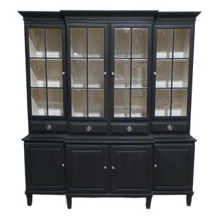 Gustavian Style 4 Door Display Case For Sale