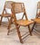 Brown Vintage 1970s Coastal Rattan Bamboo Folding Bistro Chairs - Set of 4 For Sale - Image 8 of 12