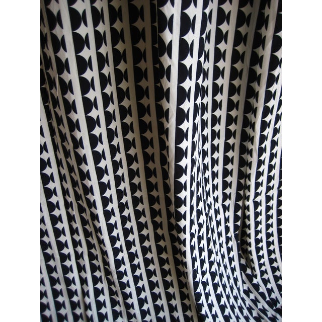 Black French Mid-Century Modern Runs of Geometrical Black and White Textiles Over 5 Yards For Sale - Image 8 of 14