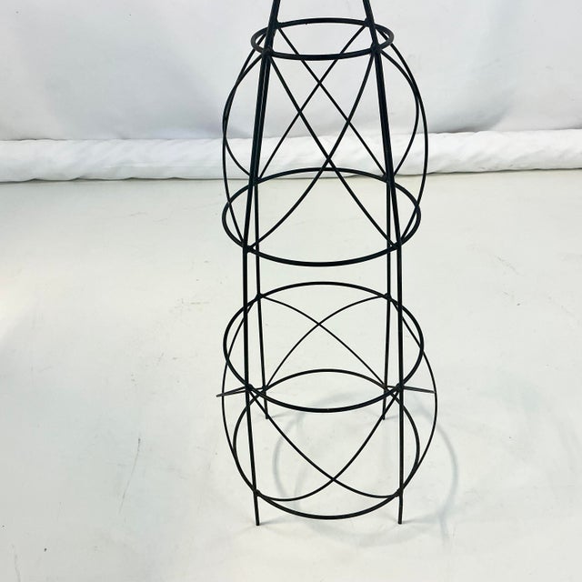 1980s Vintage French Art Deco Fleur De Lis Garden Topiary Trellises Frame. For Sale - Image 11 of 12