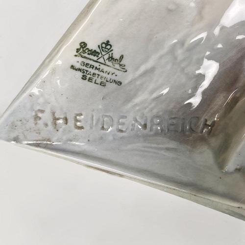 German art decò polychrome porcelain eagle by Fritz Heidenreich for Rosenthal in the Selb department in 1930. Eagle...