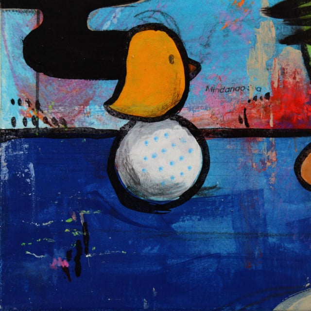Hole in One - Original Contemporary Golf Figurative Mixed Media Painting on Canvas by Melanie Tiongson For Sale In Los Angeles - Image 6 of 9