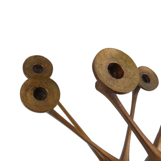 Brutalist Candleholder in Bronze For Sale - Image 9 of 11