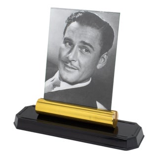 Art Deco Modernist Brass and Bakelite Picture Photo Frame, 1940s For Sale