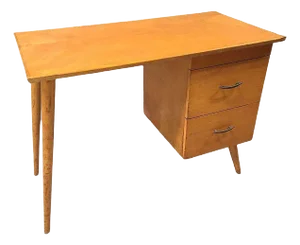 1950s Mid-Century Blond Maple Desk by Paul McCobb "Planner Group" for Winchendon