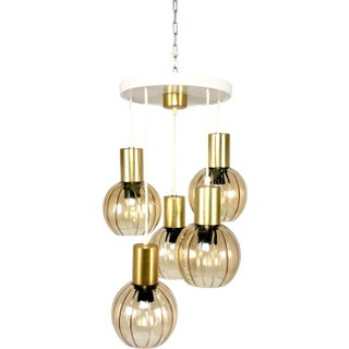 West German Cascade Chandelier, 1970s For Sale