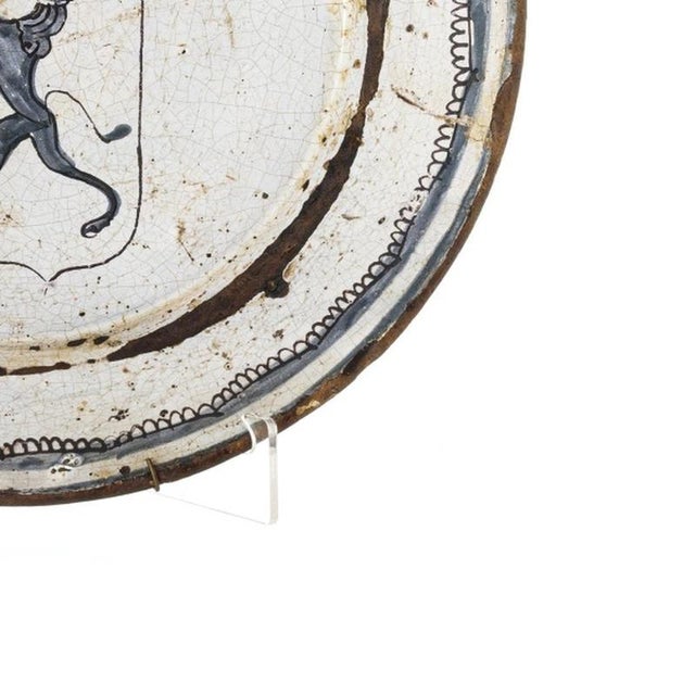 Earthenware Decorative Plate, 17th Century For Sale - Image 5 of 6