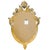 Wood Large Vintage Rococo Style Gold & Silver Grey Shield Wall Mirror For Sale - Image 7 of 8