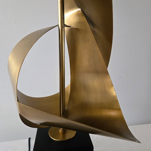 Restoration Hardware Restoration Hardware Large Brutalist Ribbon Buffet Statement Lamp 47"h X 9.5"w For Sale - Image 4 of 15