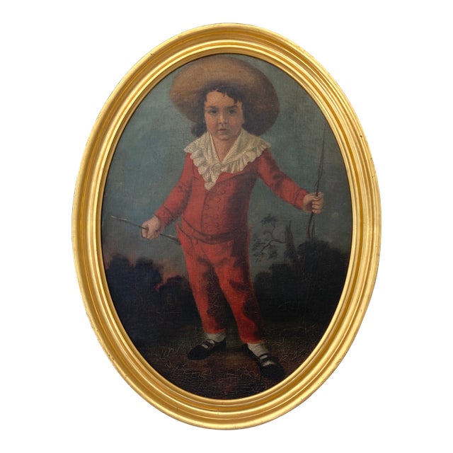 18th Century Old Master Painting of a Boy Full Figure For Sale