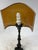 Gold Antique Empire Style Bronze Table Lamp with Parchment Paper Shade, 1930s For Sale - Image 8 of 10