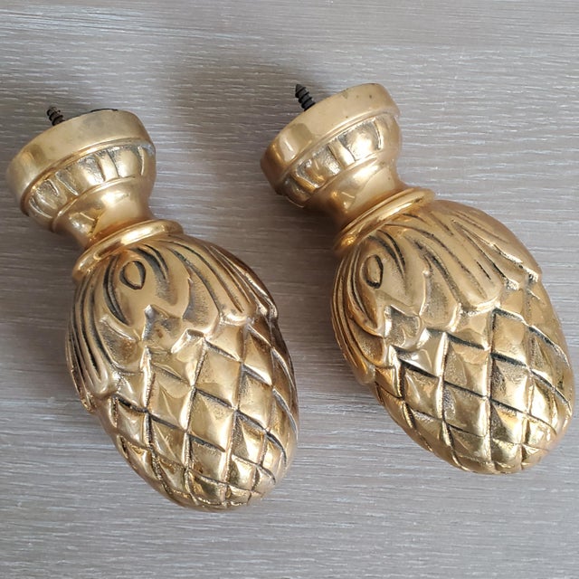 Brass Curtain Tie Back Finials a Pair Chairish