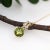 2.1ct Peridot Pendant with Earth Mined Diamonds in Solid 14K Yellow Gold Round 8mm For Sale - Image 4 of 8