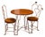 Rare Highly Collectable-Antique “Japan Finish” Industrial Copper Finish Sweetheart Design Ice Cream Parlor Set With Two Chairs For Sale