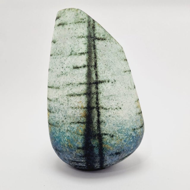 Mid-Century Modern Modernist Grog Clay Ceramic Vase by Ágoston Simó For Sale - Image 3 of 11