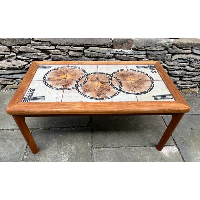 Vintage Danish Mod Tile Coffee Table Poul H. Poulsen for Mobler | Chairish