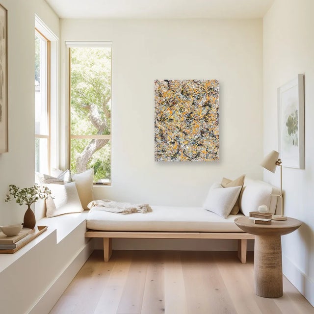 Textile New York Taxi - Abstract Textural Multicolor Painting on Canvas Original Artwork by Marc Raphael For Sale - Image 7 of 9