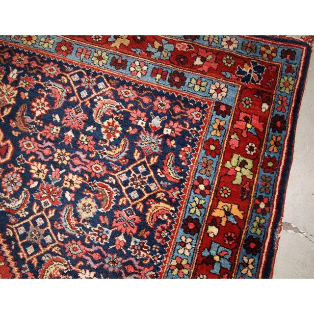 1900s Handmade Antique Persian Bidjar Rug 4.5' X 5.6' For Sale In New York - Image 6 of 12