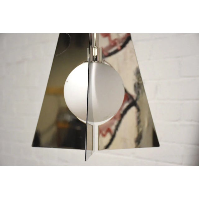 Metal Orbel Pyramid Pendant Light For Sale - Image 7 of 8