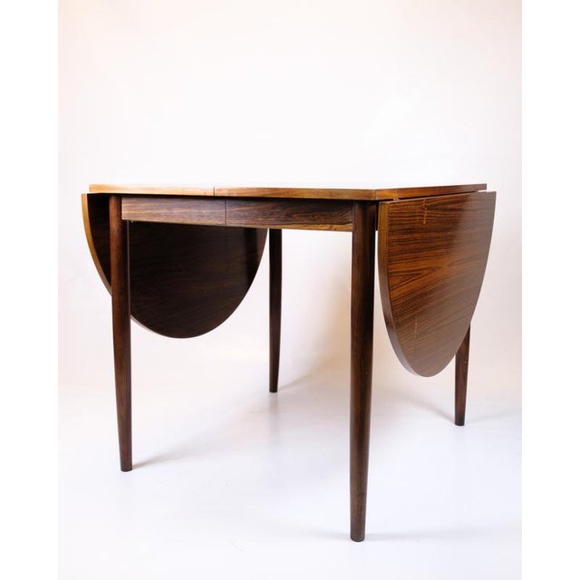 Dining Table in Rosewood with Two Extension Leaves by Arne Vodder, 1960s For Sale - Image 3 of 14