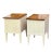 Wood 1970s Vintage American of Martinsville Parquet Top White Nightstands - a Pair For Sale - Image 7 of 13