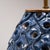 Beige Perforated Blue and White Glazed Stoneware Table Lamp, Denmark, 1960s For Sale - Image 8 of 9