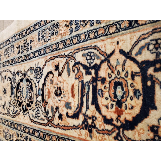 Antique Tabriz Carpet, Hadji Jalili Persian Rug, Earth Tones, Ivory, Terracotta For Sale - Image 13 of 17