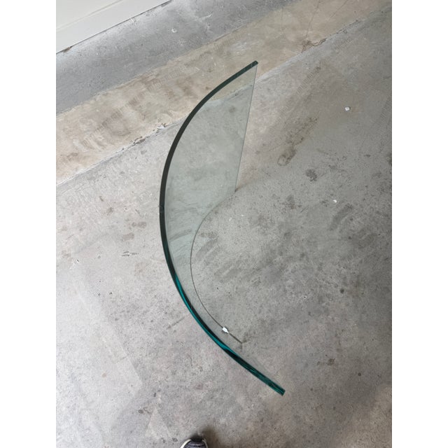 Glass Post Modern Glass Double Pedestal Dining Table For Sale - Image 7 of 10