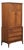Walnut Mid Century Modern Gentlemens Chest Armoire by Lane For Sale