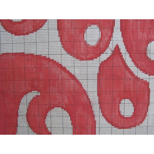 Paper Antique French Textile Design For Sale - Image 7 of 8