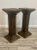 Pair of vintage coastal reed pedestals. Made from dowel cut hardwood. Very well made and sturdy. Clean crisp lines. Would...