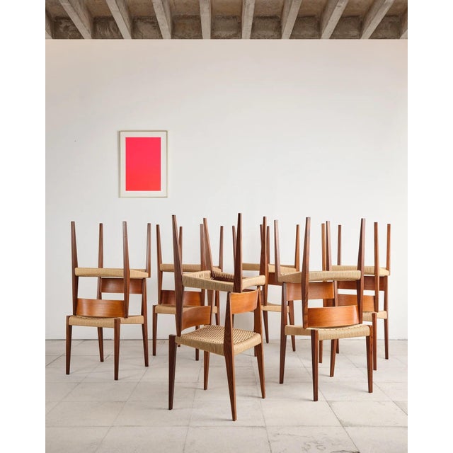 1950s Pia Dining Chairs in Walnut and Teak by Poul Cadovius, Denmark, 1950s, Set of 12 For Sale - Image 5 of 18